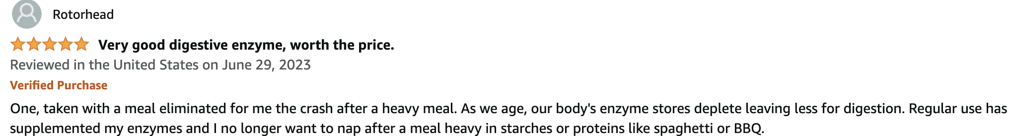 Amazon Review of Enzymedica Digest Gold - from Rotorhead