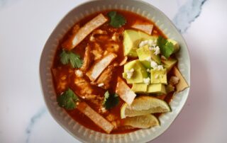 This is a Healthy Mexican Chicken Tortilla Soup that's low carb and keto-friendly.
