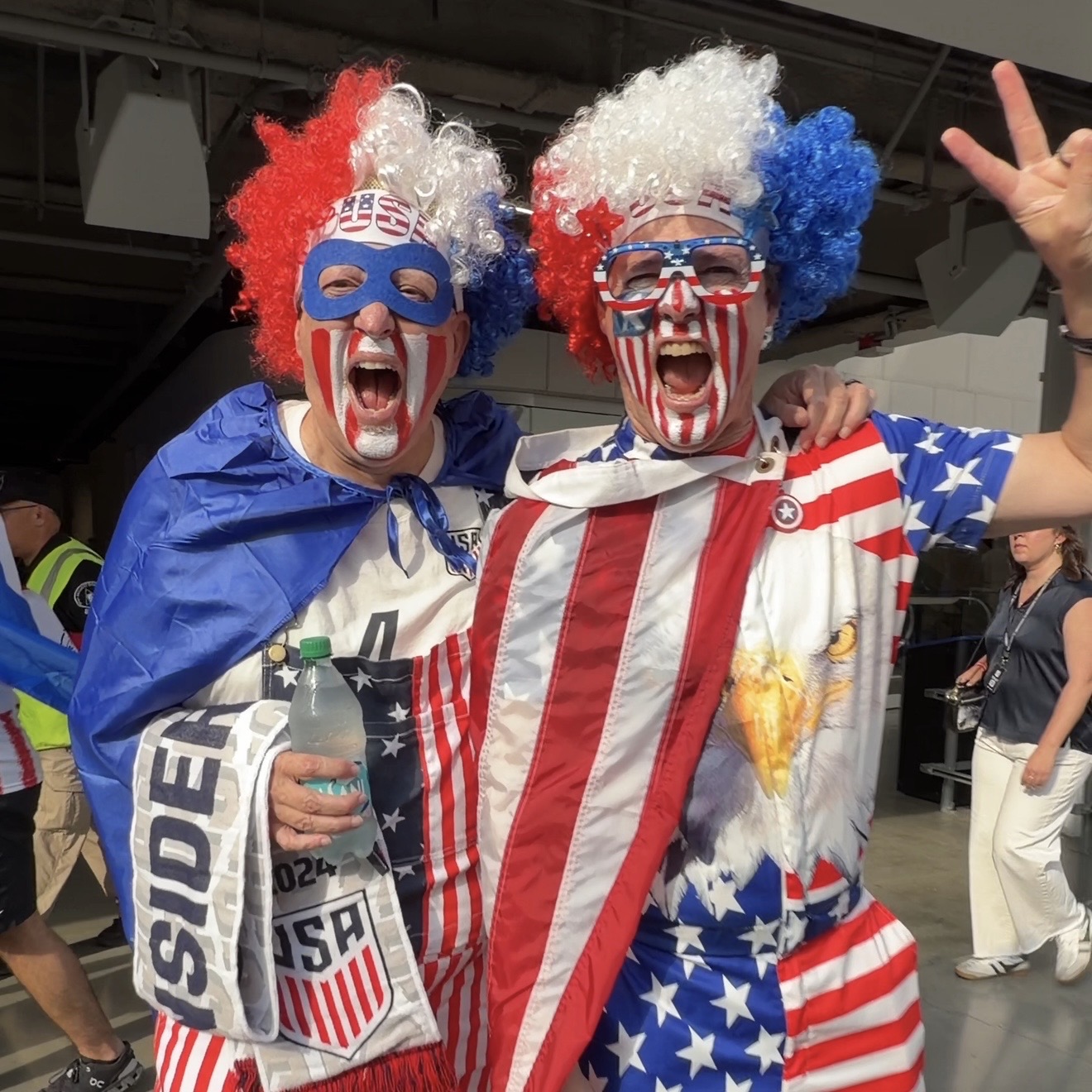 USA fan at World Cup watch party Los Angeles